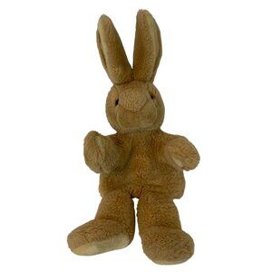 Vintage Gund 1993 Bunny Rabbit Plush Hand Puppet Toy Beige Learning Pretend Play